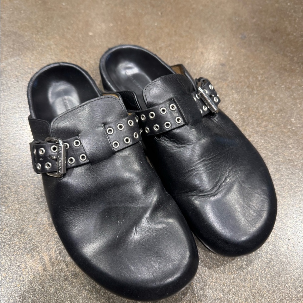 Isabel Marant leather slip on shoe